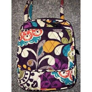 Vera Bradley Plum Crazy Mini Crossbody Small Hipster Bag Purple Floral 6x 8”